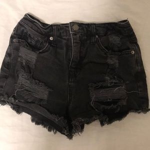 Ripped high waisted shorts